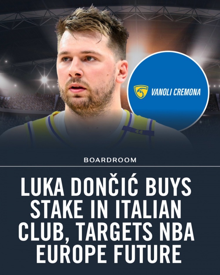东契奇联合前独行侠高管收购意甲劲旅 瞄准NBA欧洲联赛席位 东契奇联合前独行侠高管收购意甲劲旅 瞄准NBA欧洲联赛席位