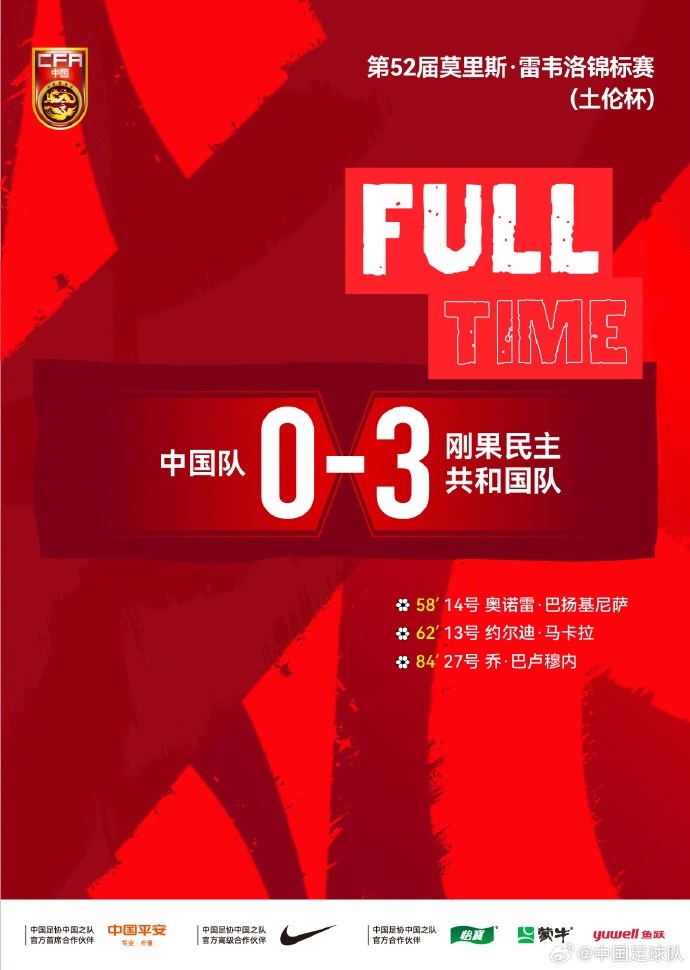 0射门!U19国青遭民主刚果碾压 业余球员差距触目惊心 0射门!U19国青遭民主刚果碾压 业余球员差距触目惊心