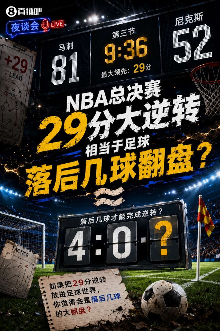 29分逆转!尼克斯G4创总决赛最大分差翻盘纪录,换算足球至少落后4球 29分逆转!尼克斯G4创总决赛最大分差翻盘纪录,换算足球至少落后4球