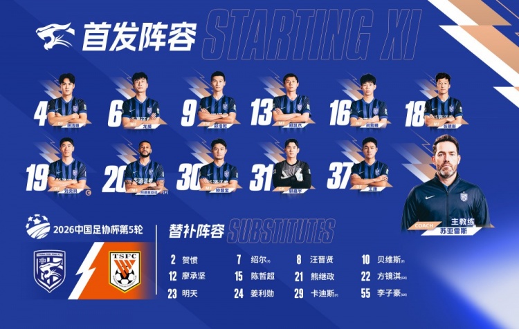 武汉三镇今日首发:刘殿座镇门 三外援齐出