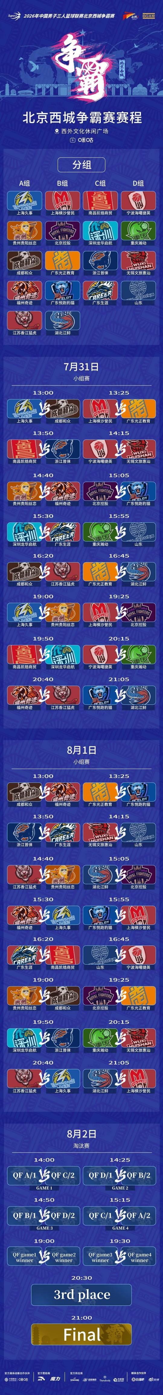 北京西城争霸赛7月31日开打 冠军直通洪川挑战赛 北京西城争霸赛7月31日开打 冠军直通洪川挑战赛