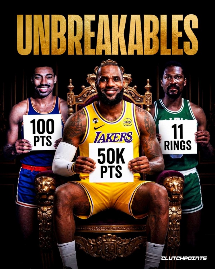 美媒晒NBA三大不可破纪录 詹姆斯总分51961居首 美媒晒NBA三大不可破纪录 詹姆斯总分51961居首